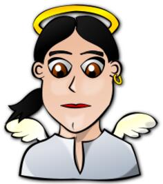 Angel girl with earring