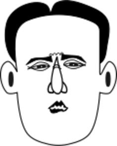 Man with small mouth