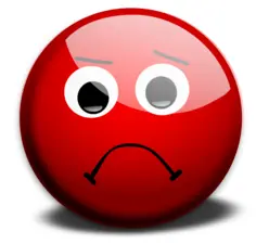 Glossy sympathetic emoticon