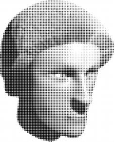 Head made of dots