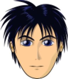 Anime boy with black hair