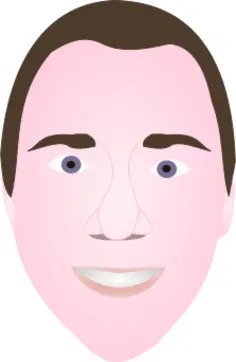 Guy with pink face