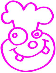 Simple pink funny face