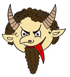 Devil with beard