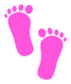 Baby girl footprints