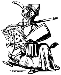 Caricature of a knight