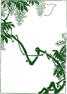 Green forest frame