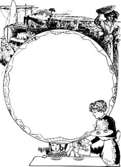 Round frame with background graphics