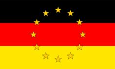 German flag colors with EU stars illustration