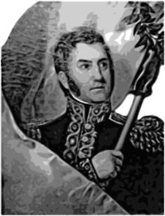 José de San Martín portrait vector image