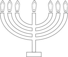 Menorah outline image