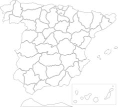 Provinces of Spain vector drawing