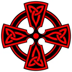 Decorated Celtic cross illustration