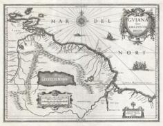 Vintage map of Northeast South America