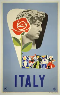 Italian vintage travel poster