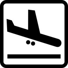 Arrivals pictogram vector illustration