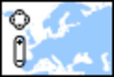Vector graphics of map widget with zoom buttons