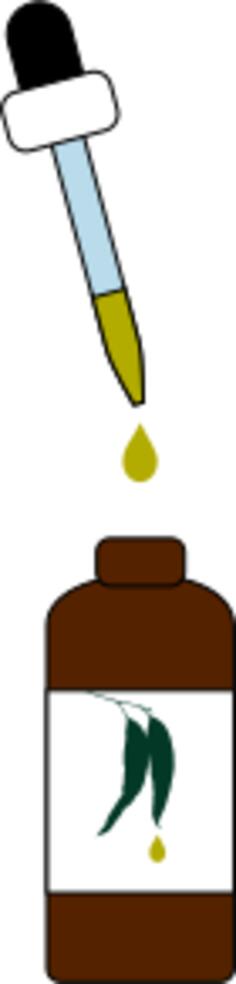 Bottle dropper with liquid container color illustration