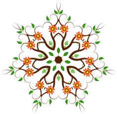 Large flower-shaped floral tree design
