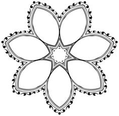 Flower shape vector design element
