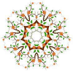 Colorful ornament vector clip art