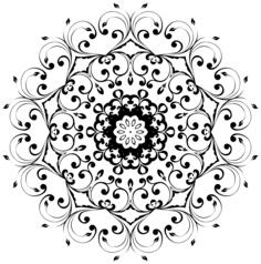 Image of symmetrical floral pattern