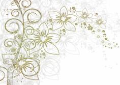 Clip art of color flourish corner frame decoration