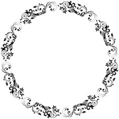 Flourish circle vector graphics