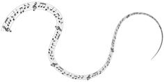 Musical notes forming snake shape vector graphics