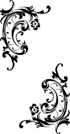 Image of baroque pattern in black and white