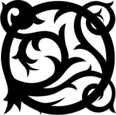 Vector drawing of round ornamental decoration