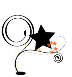 Stars and flourish design illustration