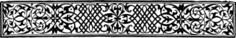 Drawing of rectangular black and white ornamental banner