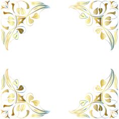 Gold and blue decorative elements for page corners illustration