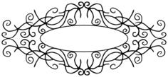 Vector drawing of decorative title frame