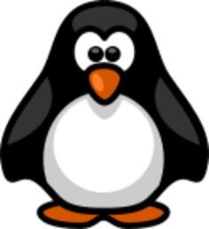 Vector clip art of cute tux toy