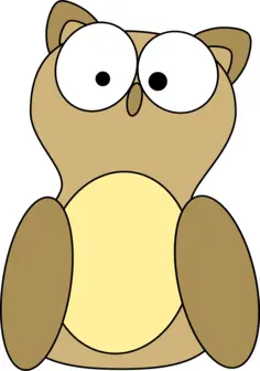 Vector drawing of an owl toy