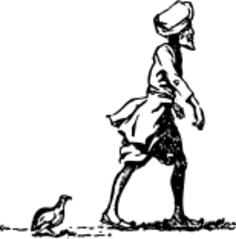 Man and bird vector clip art