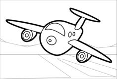 Vector clip art of airplane