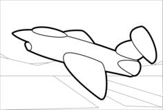 Supersonic aircraft vector drawing
