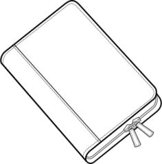 Image of folio with zippers