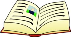 Open book clip art vector