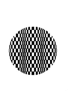 Black and white rectangles in a round shape vector graphics