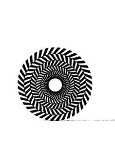 Vector illustration of spinning circle optical illusion