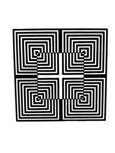 Four squares optical illusion clip art