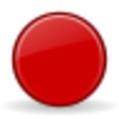 Vector graphics of red record button with a shadow