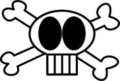 Spooky skull and cross bones vector clip art