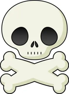 Skull with crossed bones