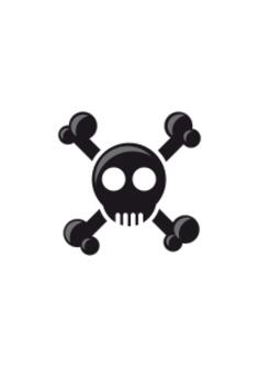 Silhouette of a simple skull illustration