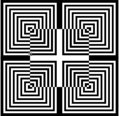 Hypnotic optical illusion vector drawing